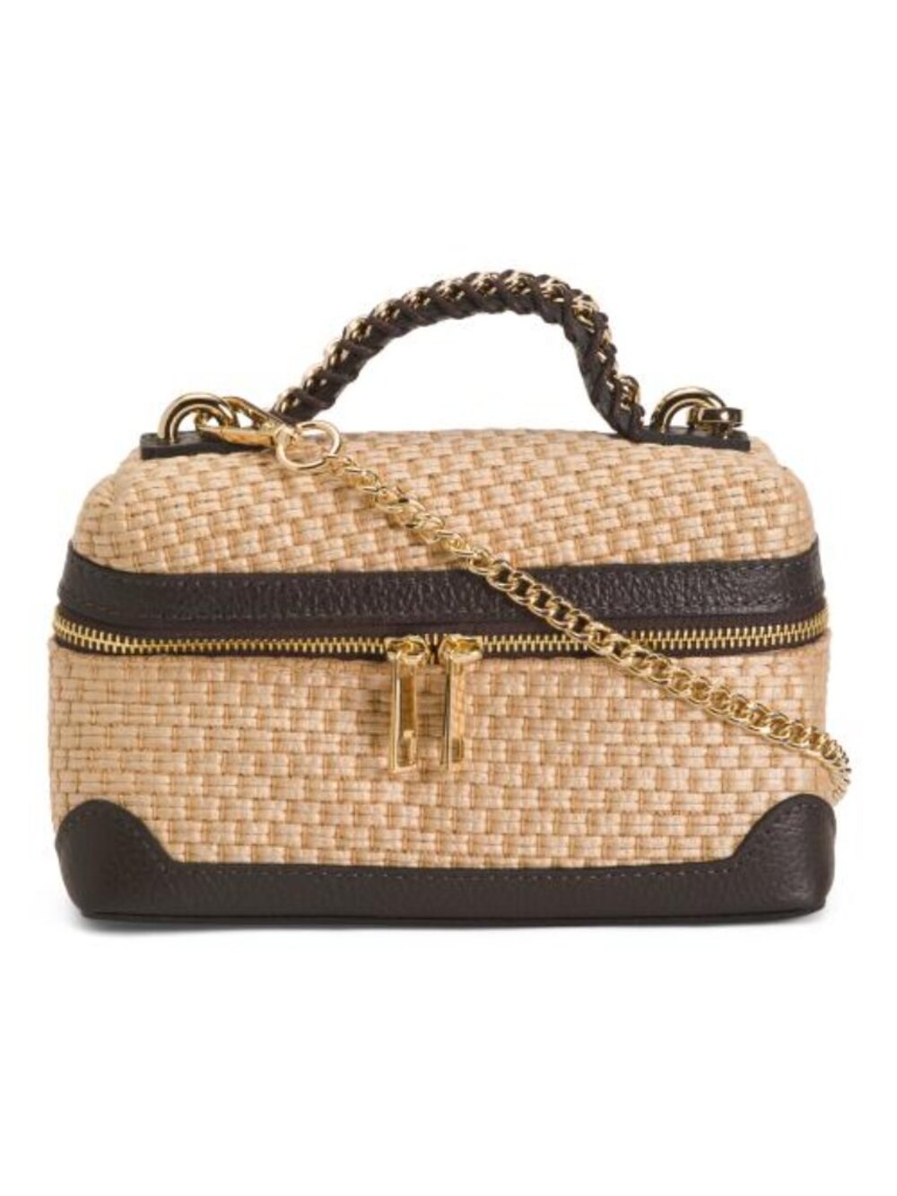 CHEVAL Made In Italy Straw Small Vanity Handbag